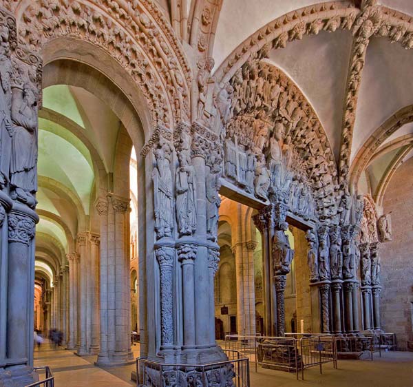 Fotografía del Pórtico de la Gloria de la Catedral de Santiago de Compostela